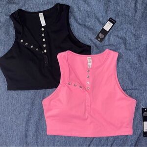 FASHION NOVA SPORT DARIA ELEVATE ACTIVE TOP BUNDLE BLACK & PINK NWT